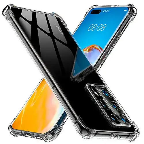 Huawei-P40-Pro-Plus-Hülle Peakally, Soft Silikon Dünn Transparent