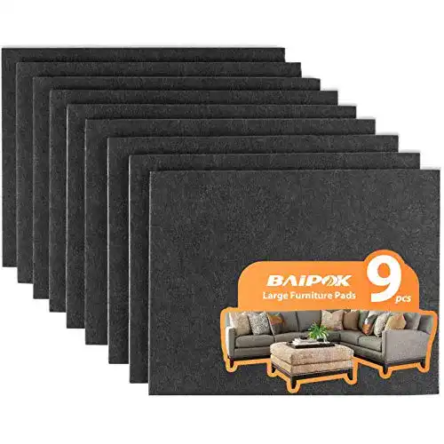 Filzgleiter selbstklebend BAIPOK Schwarz – 9 Stück Filzgleiter Set