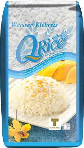 Reis Q Rice Kleb, Weißer, klebriger Langkorn, 1 kg