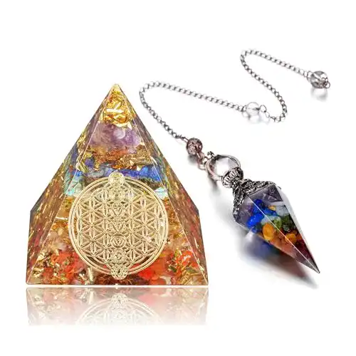 Orgonit-Pyramide JSDDE 7 Chakra Heilsteine Pyramide Set