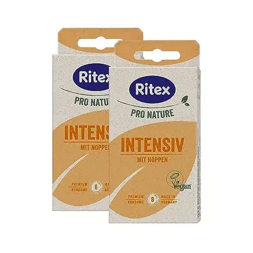Kondome mit Noppen Ritex Pro Nature Intensiv Kondome, 16 Stück