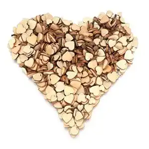 Holzherz TVNYOUJIA 500 Stück, Herz Holzscheiben, Verzierungen