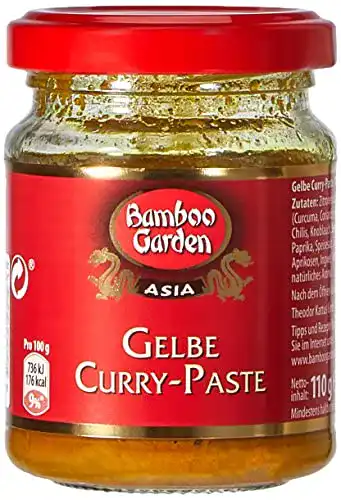 Gelbe Currypaste Bamboo Garden Thai Gelbe Curry Paste, 4 x 110 g