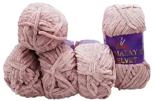Häkelgarn Ilkadim 5 x 100 Gramm Himalaya Velvet Micro-Polyester