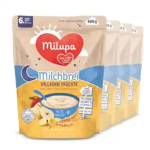 Milchbrei Milupa Vollkorn Früchte, ohne Zuckerzusatz, (4 x 400 g)