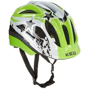 Kinderfahrradhelm KED Fahrradhelm Meggy, Green Stars, 49-55 cm