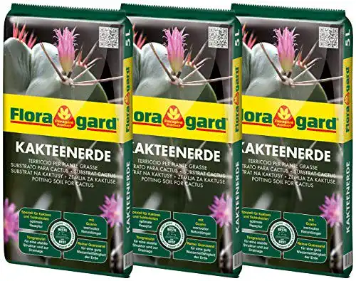 Die beste Kakteenerde Floragard Florgard 3x5L für alle Kakteen Quarzsand 2026 Test Bestseller Kakteenerde Floragard Florgard 3x5L für alle Kakteen Quarzsand