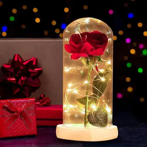 Ewige Rose Dream Loom Die Schöne und das Biest Rose, LED