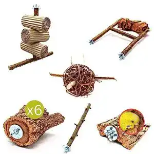 Wellensittich-Spielzeug Vogelgaleria 6-teiliges Set für Vögel