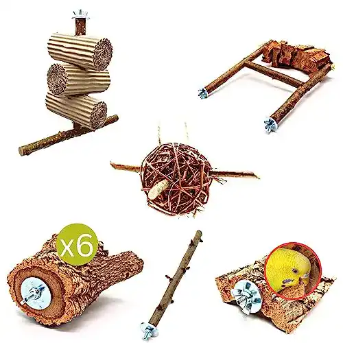 Wellensittich-Spielzeug Vogelgaleria 6-teiliges Set für Vögel