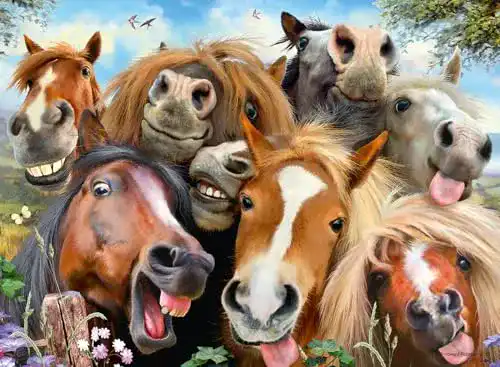 Puzzle Ravensburger 146956 Pferde Selfie,