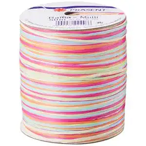 Geschenkband PRÄSENT C.E. Pattberg Raffia-Multicolour Bastband