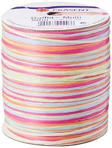 Geschenkband PRÄSENT C.E. Pattberg Raffia-Multicolour Bastband