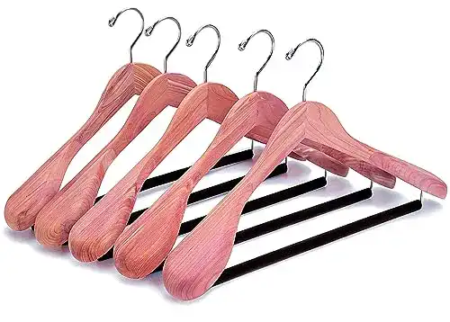 Holzkleiderbügel Amber Home 5 Stück 44,5cm Zeder
