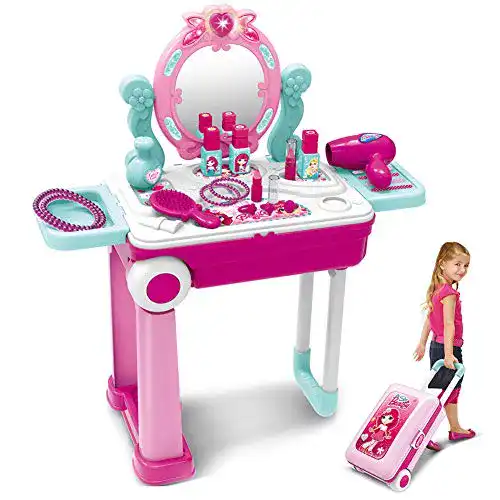 Schminktisch-Kinder Dreamon 2 in 1 Schminktisch und Koffer