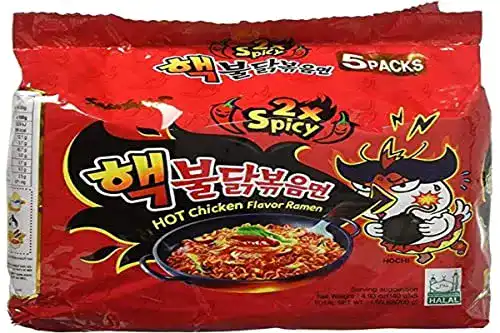 Ramen SAMYANG Instant Bratnudeln Super Hot Chicken, 5er Pack
