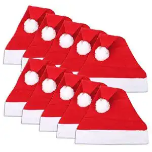 Weihnachtsmütze Schramm ® 10 Stück 30x41cm Nikolausmützen