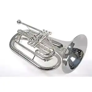 Trompete Karl Glaser Marching Bariton in B, Bass, versilbert, Edelstahl