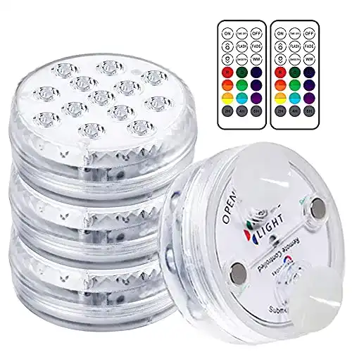 Poolbeleuchtung magnetisch BOZHZO, 13 LEDs Farbwechsel, 4er
