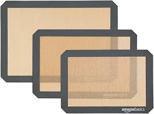 Die beste Silikon-Backmatte Amazon Basics, Backmatte aus Silikon, 3 Stück 2026 Test Bestseller Silikon-Backmatte Amazon Basics, Backmatte aus Silikon, 3 Stück