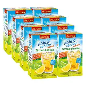 Milford-Tee Milford kühl & lecker active Zitrone-Limette, 8er Pack