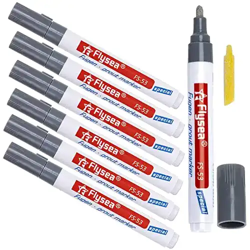Fugenstift Atuful 6 Stück Fugenmörtel Fliesen Stift, hellgrau