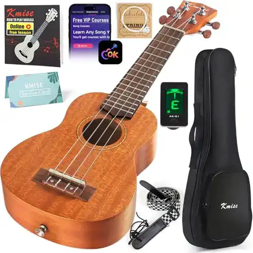 Sopran-Ukulele Kmise Starter Kit 53,3 cm Mahagoni Ukulele