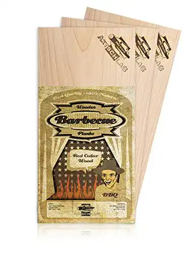 Räucherbrett Axtschlag Grillbretter Zeder, 3 Wood Planks