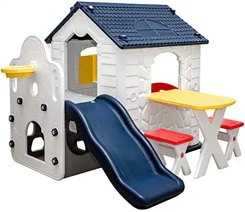 Die beste Spielhaus LittleTom Kinder mit Rutsche - Garten Kinderhaus ab 1 2026 Test Bestseller Spielhaus LittleTom Kinder mit Rutsche – Garten Kinderhaus ab 1