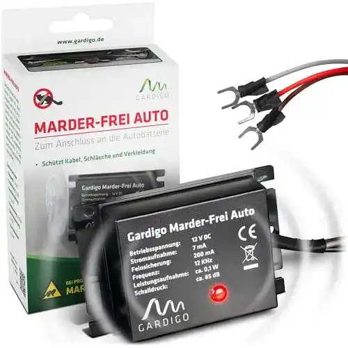 Marderschreck Gardigo an 12V Autobatterie