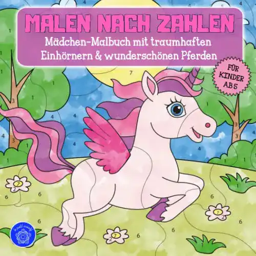 Malen nach Zahlen ab 5: Tierisches Malbuch für Kindergarten