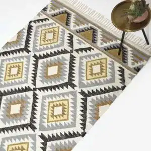 Kelim-Teppich Homescapes Agra, handgewebt aus Wolle/Baumwolle