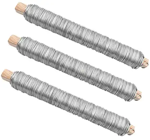 Bindedraht twipp 3er SET Wickeldraht rostfrei verzinkt Farbe silber
