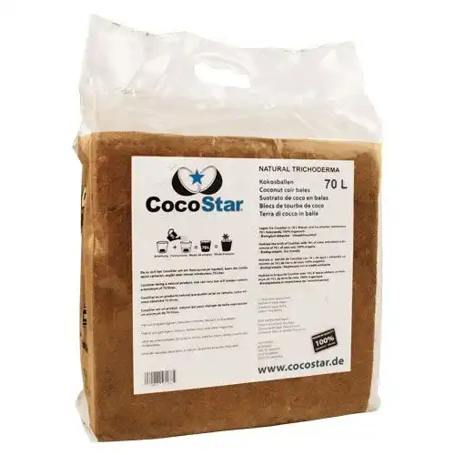 Kokoserde Cocostar Kokosballen 70 L gepresstes Kokossubstrat