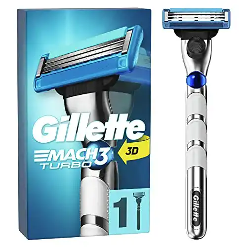 Gillette-Rasierer Gillette Mach3 Turbo Nassrasierer + 1 Rasierklinge