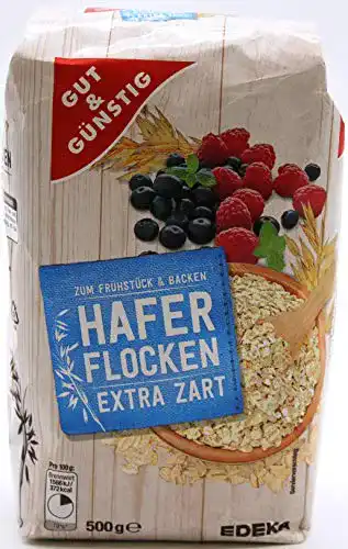 Zarte Haferflocken Gut & Günstig Haferflocken extra zart, 15 x 500g