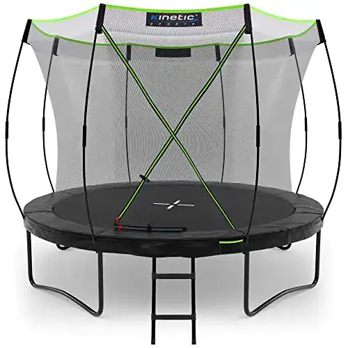 Trampolin 244 cm Kinetic Sports Gartentrampolin TUP800, Black