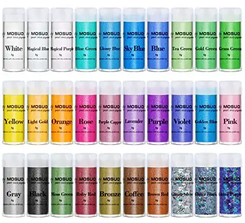 Epoxidharz-Farbe MOSUO Epoxidharz Farbe Mica Pulver, 30 Farben