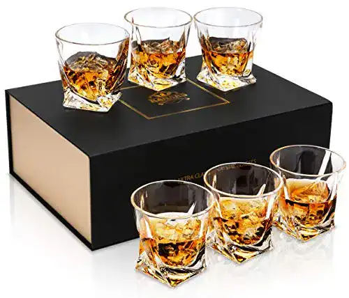 Kristallglas KANARS Whiskey Gläser Set, Bleifrei Kristallgläser