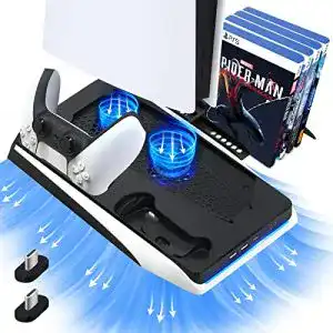 PS5-Standfuß BRHE PS5 Ständer Zubehör mit Kühler Lüfter