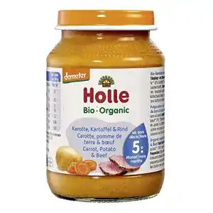 Holle-Babynahrung Holle Bio Karotten, Kartoffeln & Rind 6 x 190 g