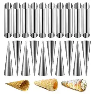 Schillerlockenformen Gobesty Cannoli Backform, 20er Set