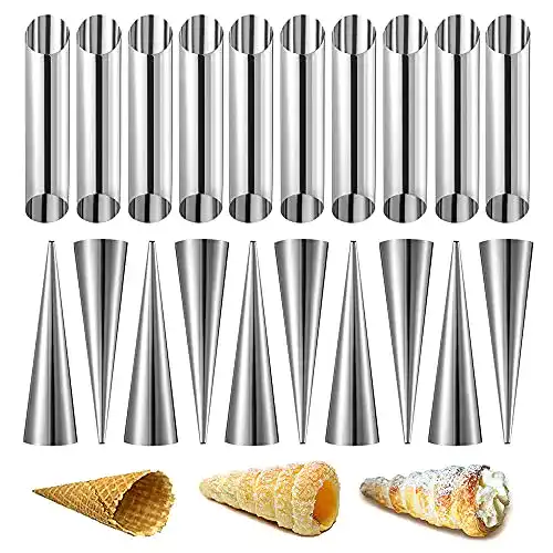 Schillerlockenformen Gobesty Cannoli Backform, 20er Set