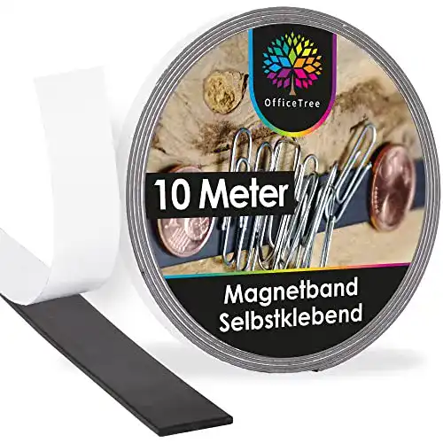 Magnetband OfficeTree ® 10m – selbstklebend – schwarz (10 m)