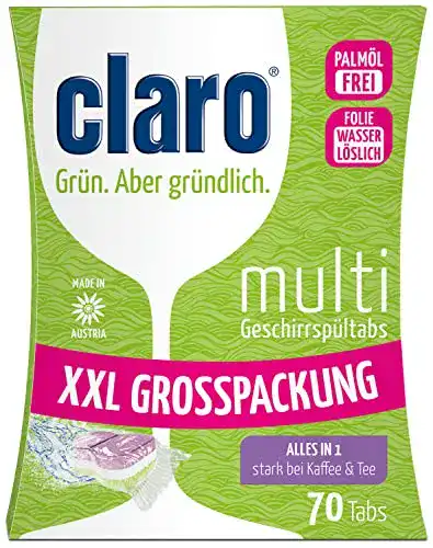 Spülmaschinentabs öko CLARO Multi All-in-1, 70 Stück