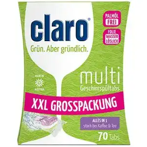 Spülmaschinentabs CLARO Multi Geschirrspültabs, 70 Stück