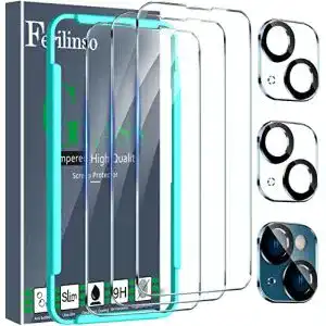 iPhone-14-Panzerglas Ferilinso [6-in-1] Schutzfolie für iPhone 14