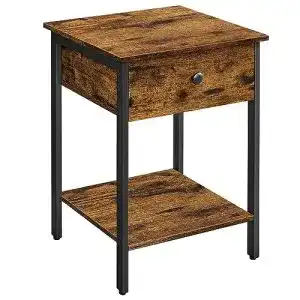 Nachttisch Holz VASAGLE Nachttisch, mit Schublade und Ablage