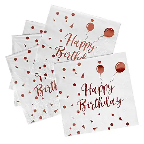 Papierservietten iZoeL 50Stk Servietten Happy Birthday