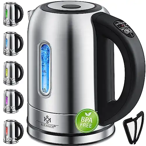 Wasserkocher mit Temperatureinstellung KESSER, 2200W, 1,7L